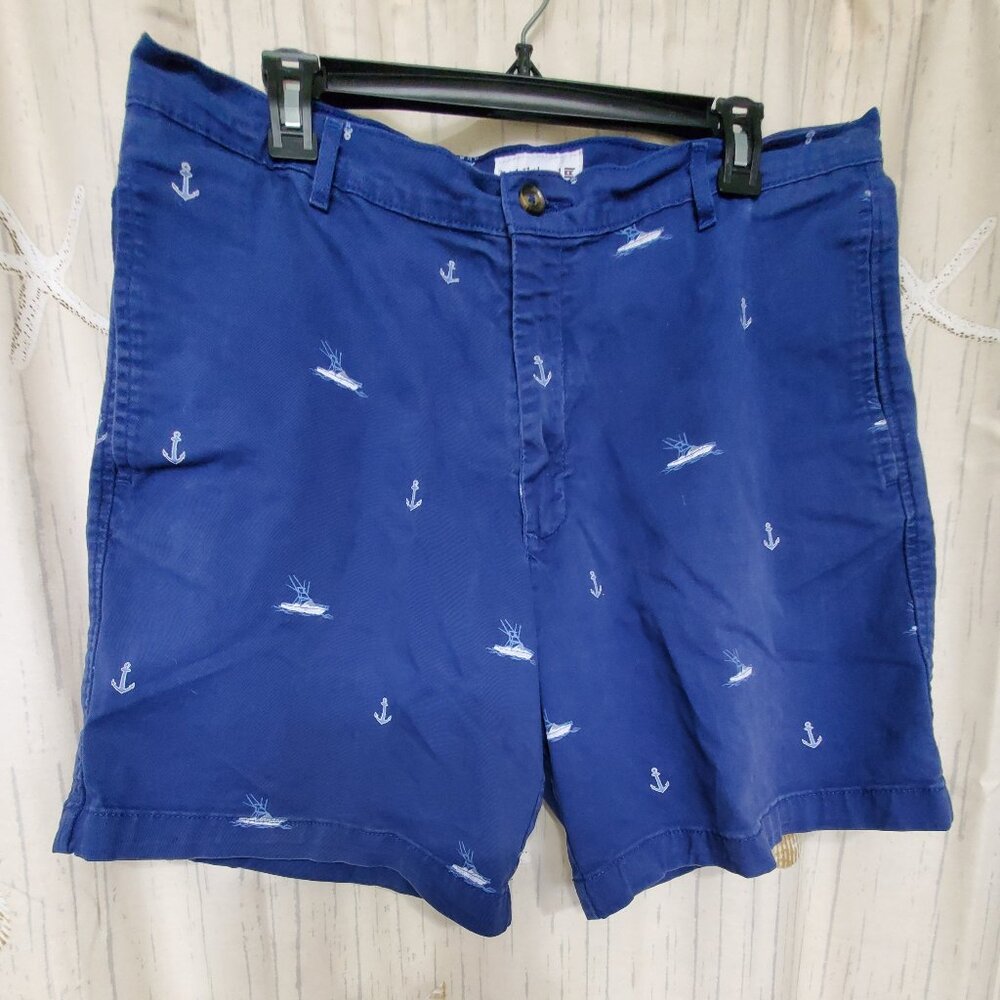 SADDLEBRED MENS SHORTS WITH BOAT AND ANCHOR PRINT